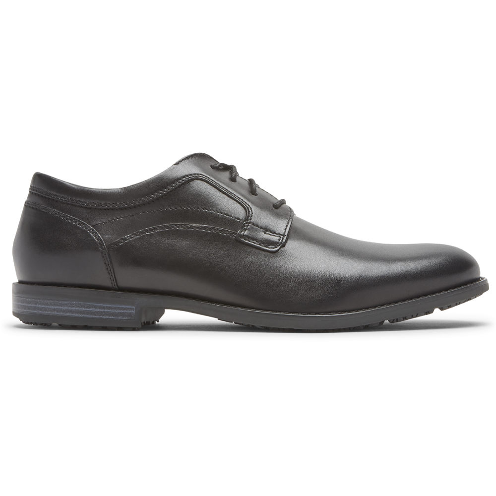 Rockport Mens Dustyn Plain Toe - Oxfords Black - PVT658324